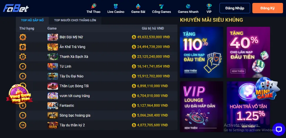 Chương trình VIP xibet win